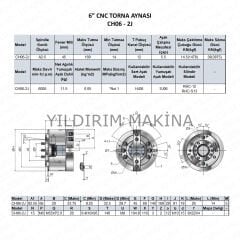 6'' 2 Ayak CNC Torna Aynası