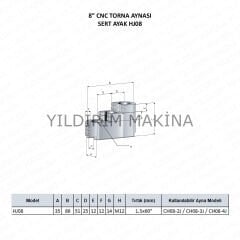 8'' Sert Ayak AYNA